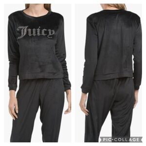Juicy Couture Women’s Velvet Fleece Long Sleeve Shirt Sz Small